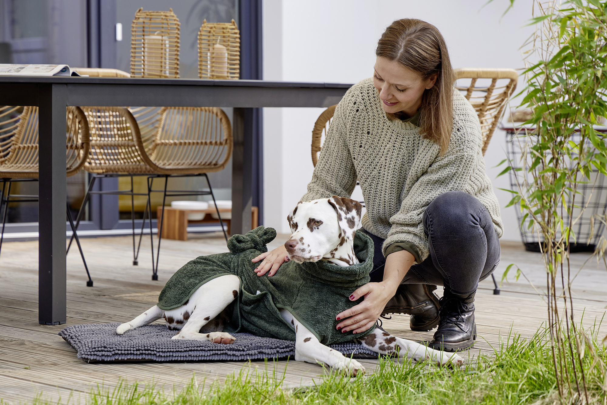 Easy Clean dog drying coat