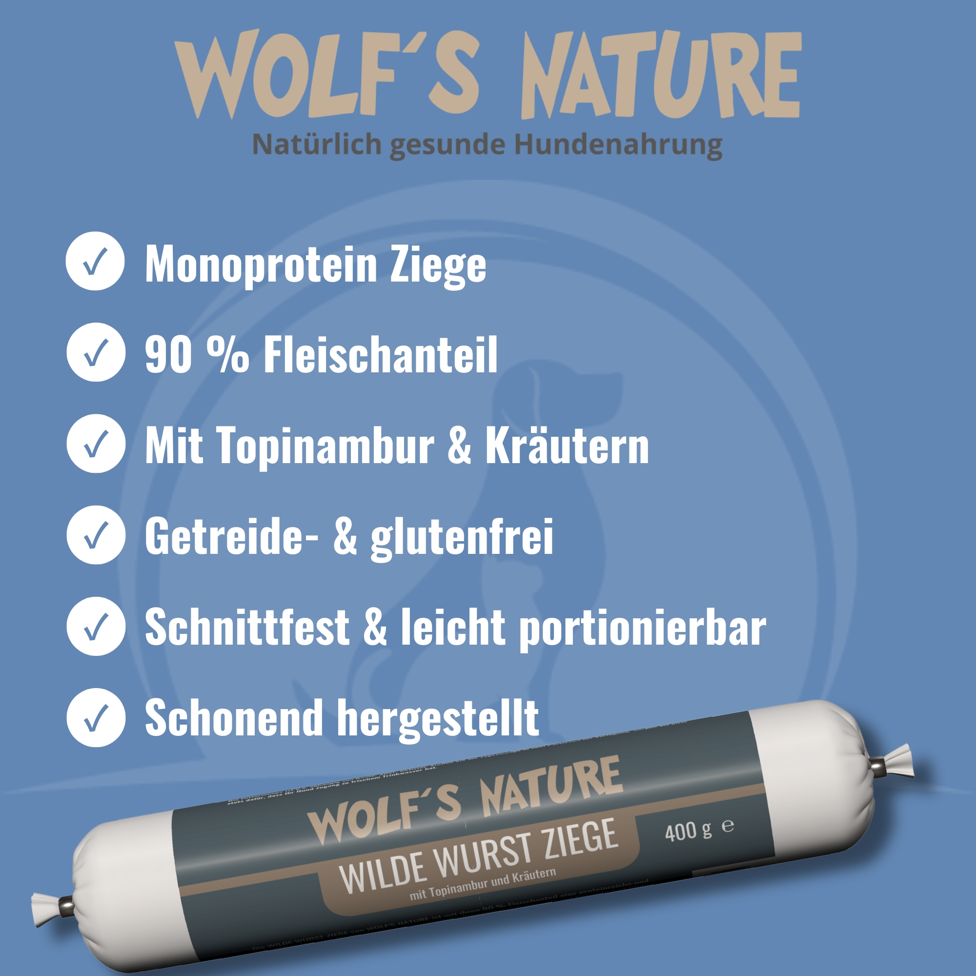 Wolf's Nature Wilde Wurst Ziege