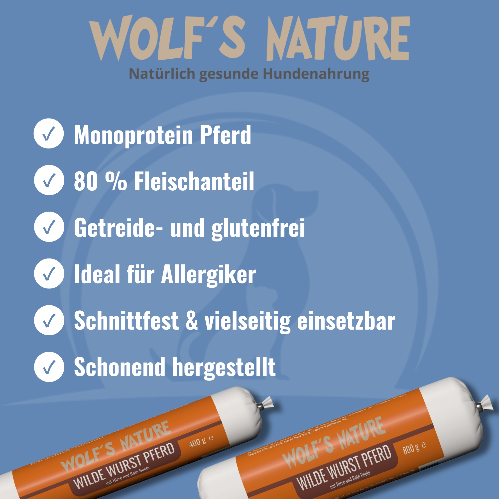 Wolf's Nature Wild Sausage Horse