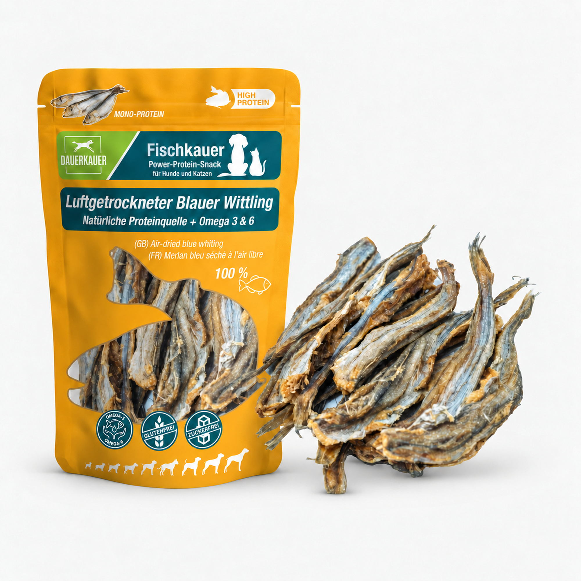 DAUERKAUER Fischkauer Blauer Wittling