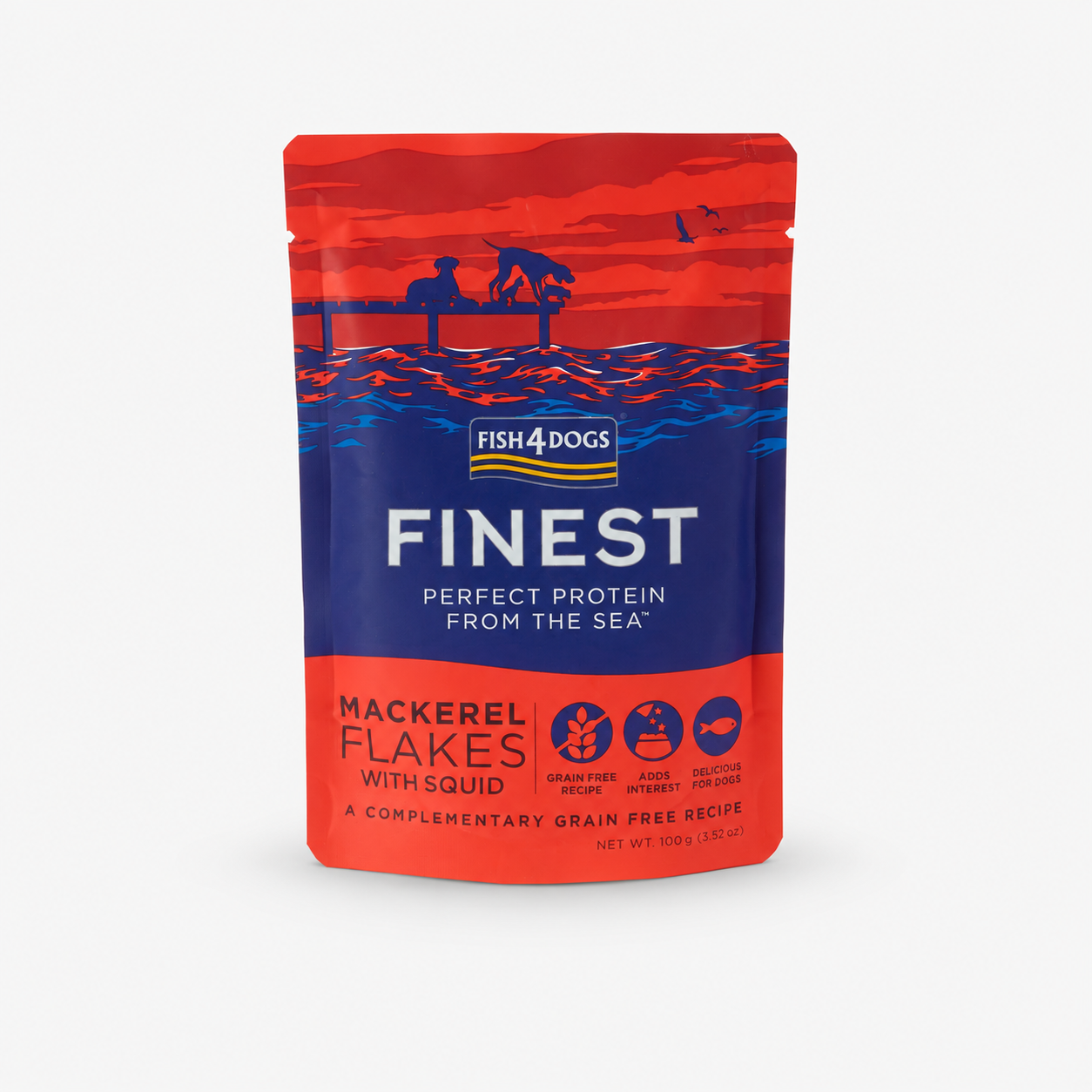 Fish4Dogs Finest – Mackerel Flakes with Squid