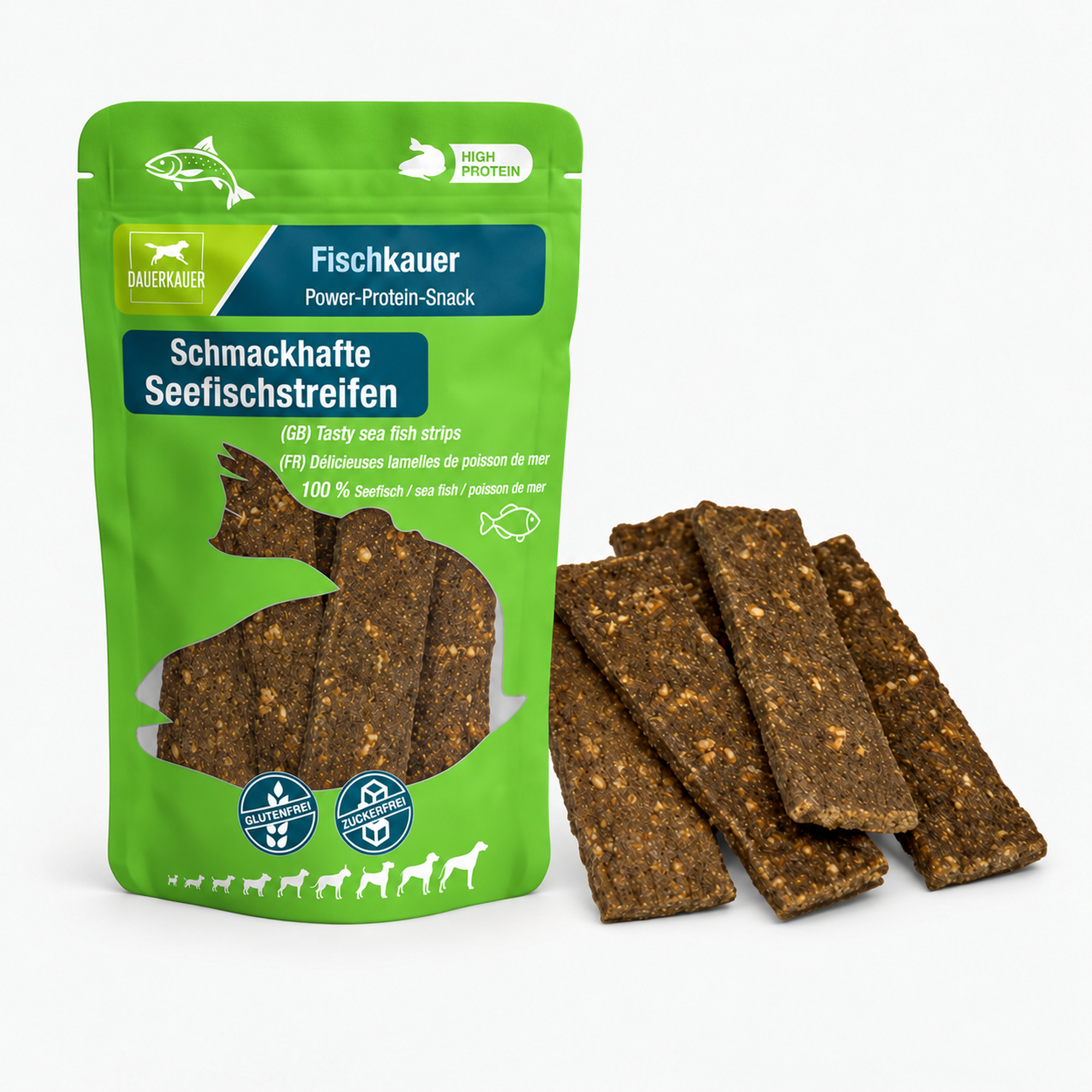 DAUERKAUER Fischkauer Seefischstreifen