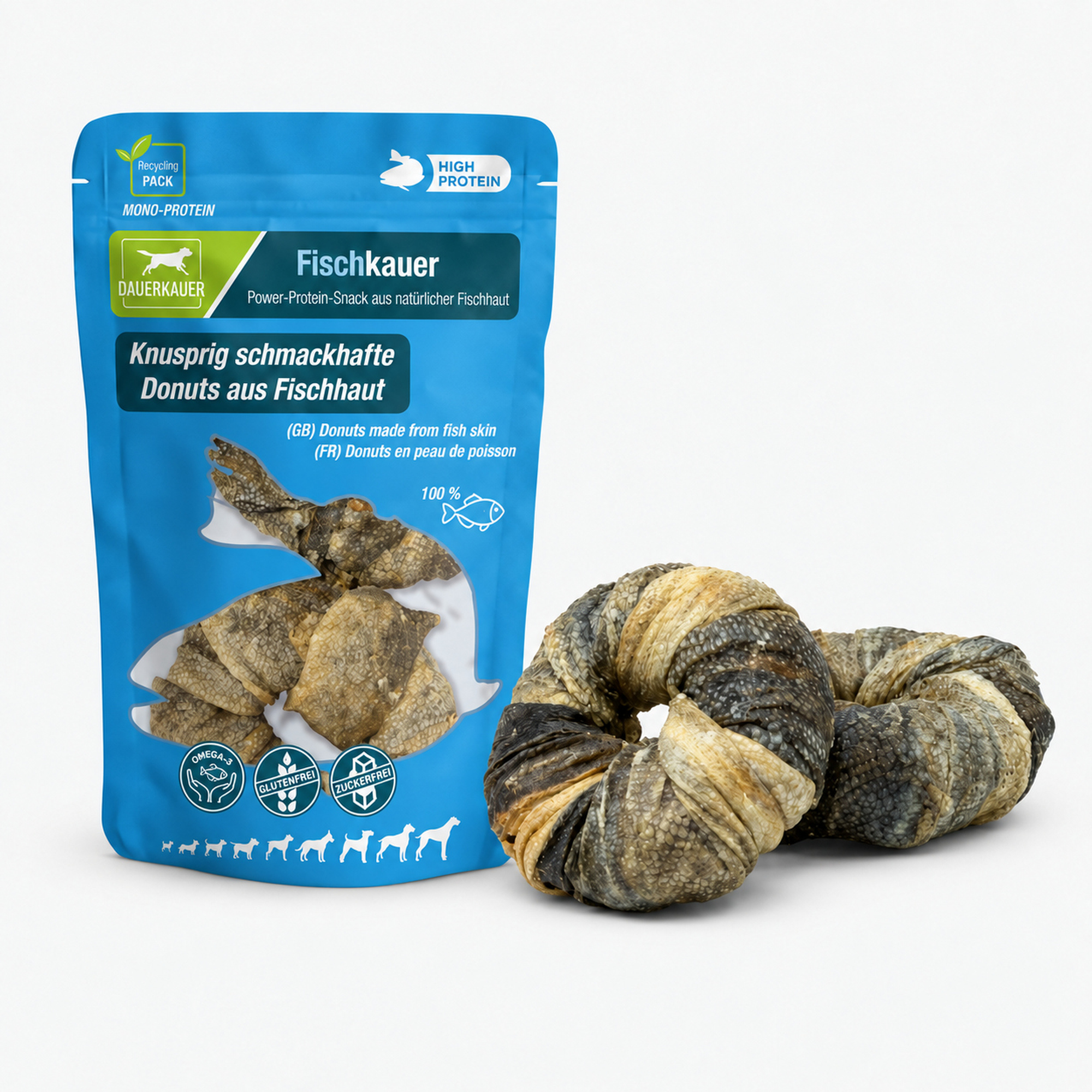 DAUERKAUER Fish Chew Fish Skin Donuts