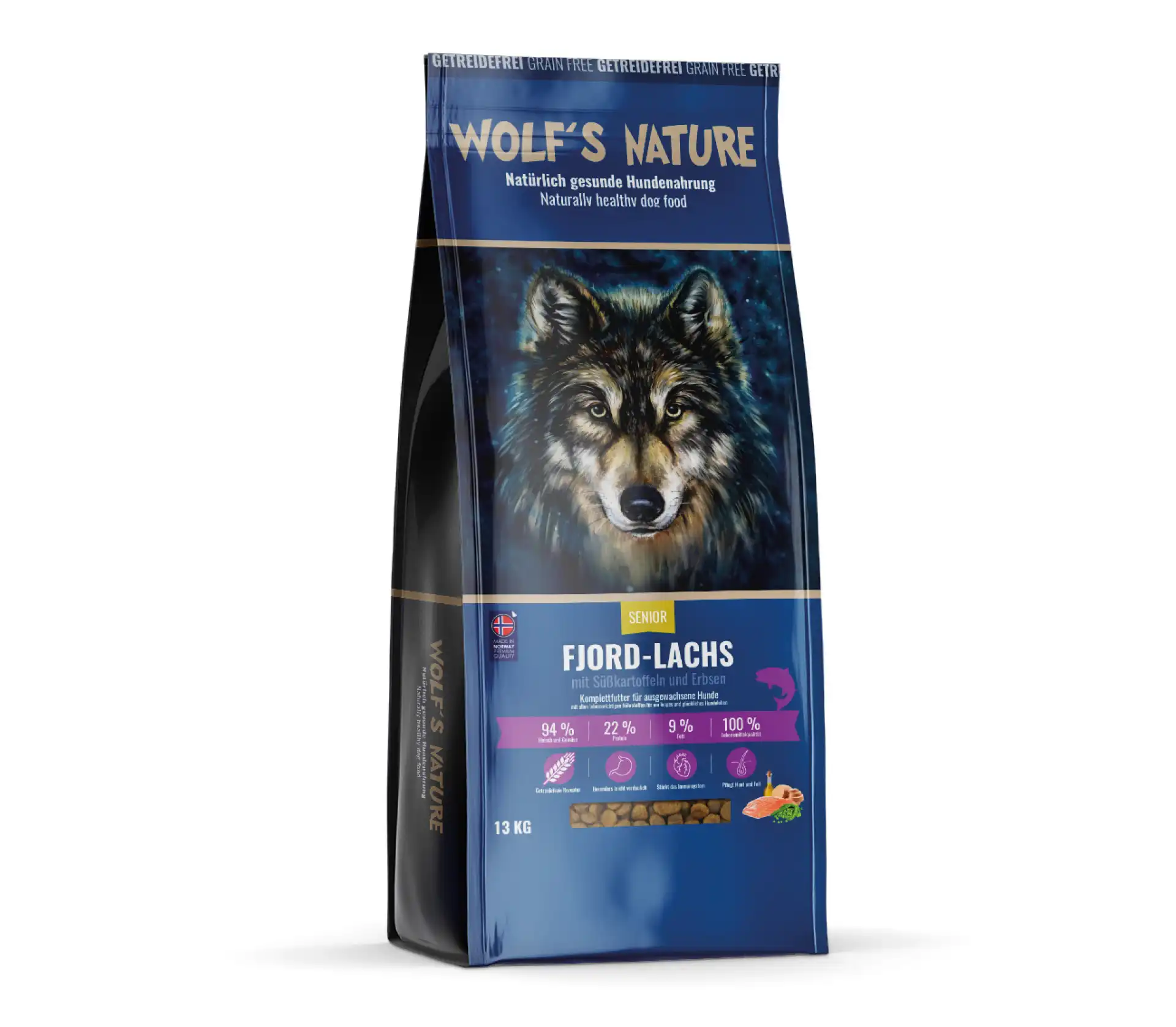 Trockenfutter für Hunde Lucky Pet Wolfs Nature Light Fjord Lachs