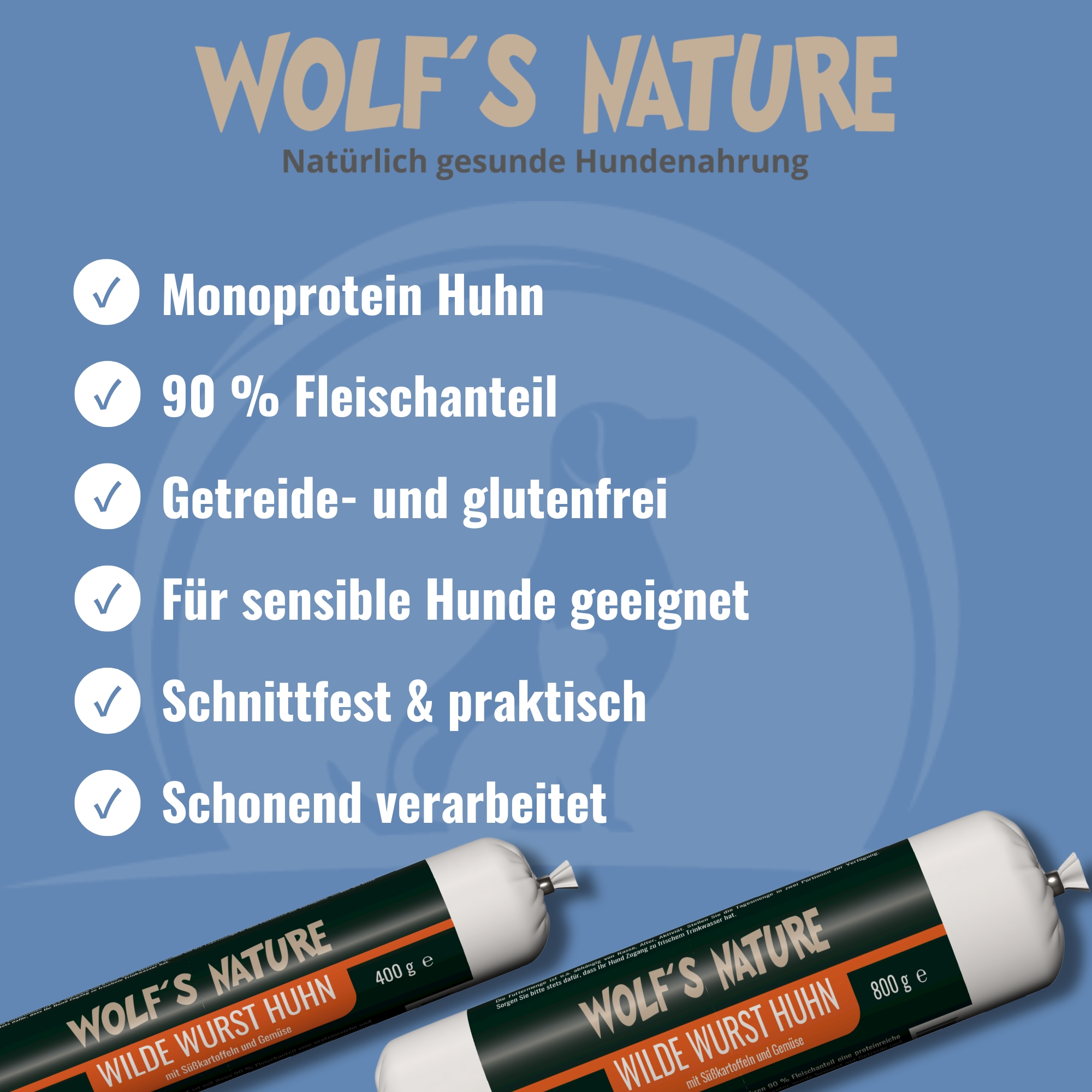 Wolf's Nature Wilde Wurst Huhn