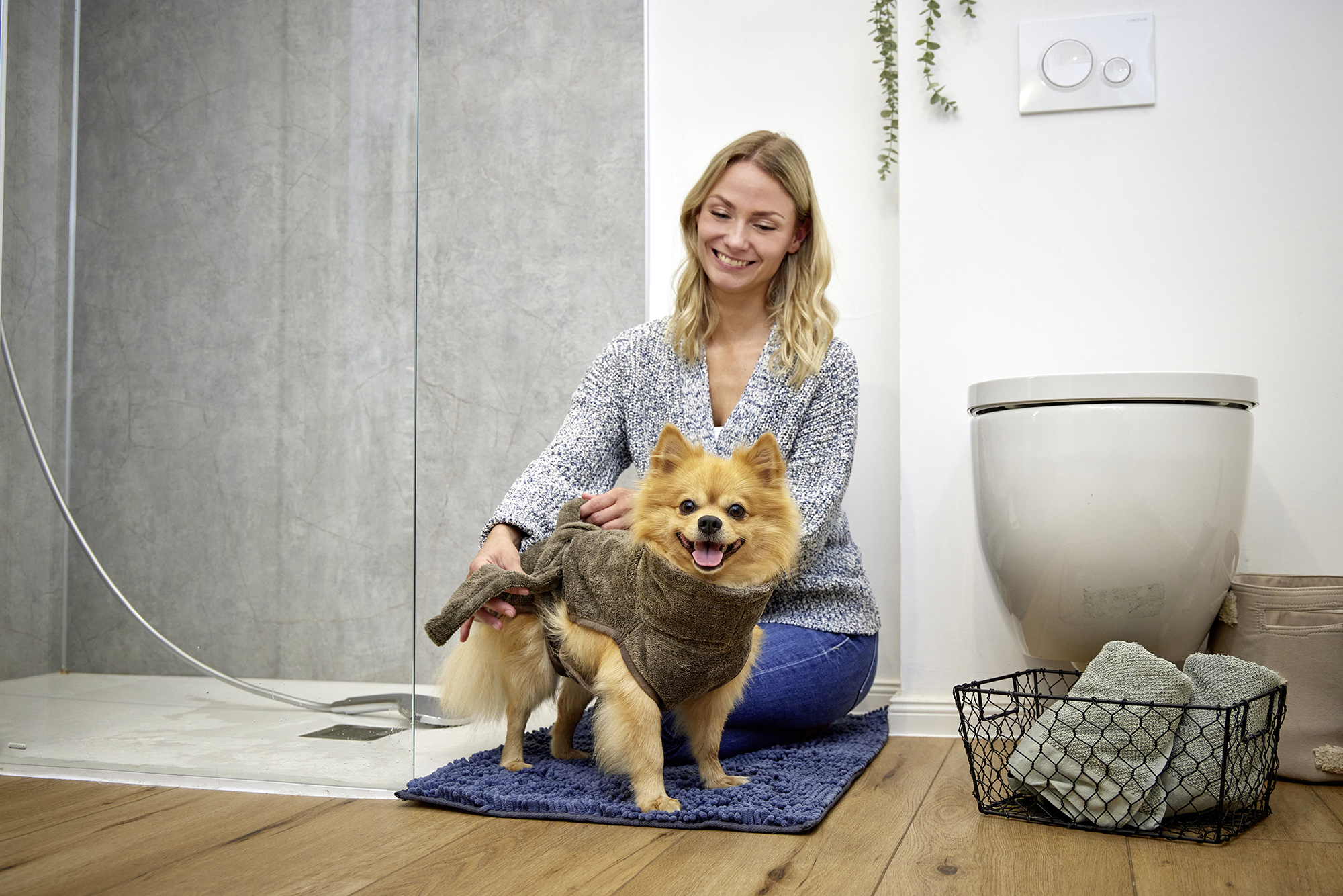Easy Clean dog drying coat